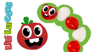 A Very Hungry Caterpillar Made Out Of Tomato And Mozzarella Lili Lu Club Family Friendly