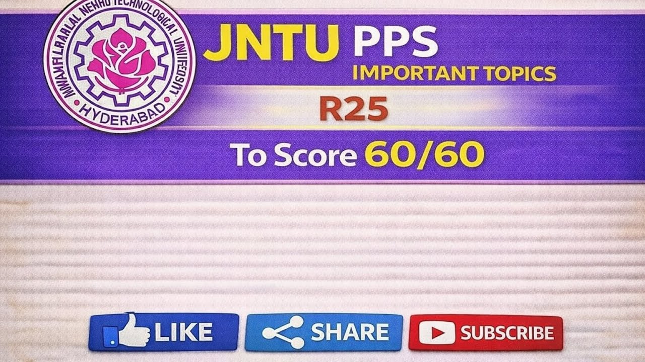 PPS R25 important questions 💥| C programming| 60/60 strategy 