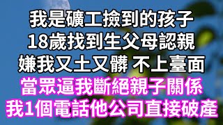 我是礦工撿到的孩子！18歲找到生父母認親！嫌我又土又髒 不上臺面！當眾逼我斷絕親子關係！我1個電話他公司直接破產！#為人處世 #幸福人生#為人處世 #生活經驗#情感故事#以房养老#唯美频道 #婆媳故事