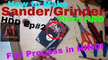 Sharpen Knives, or anything with an Old Hard Disk, Make Sander, Grinder, full process in Hindi | HD