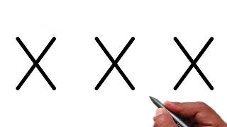 How to Draw XXX Beautiful Design | Easy Letter Art Tutorial