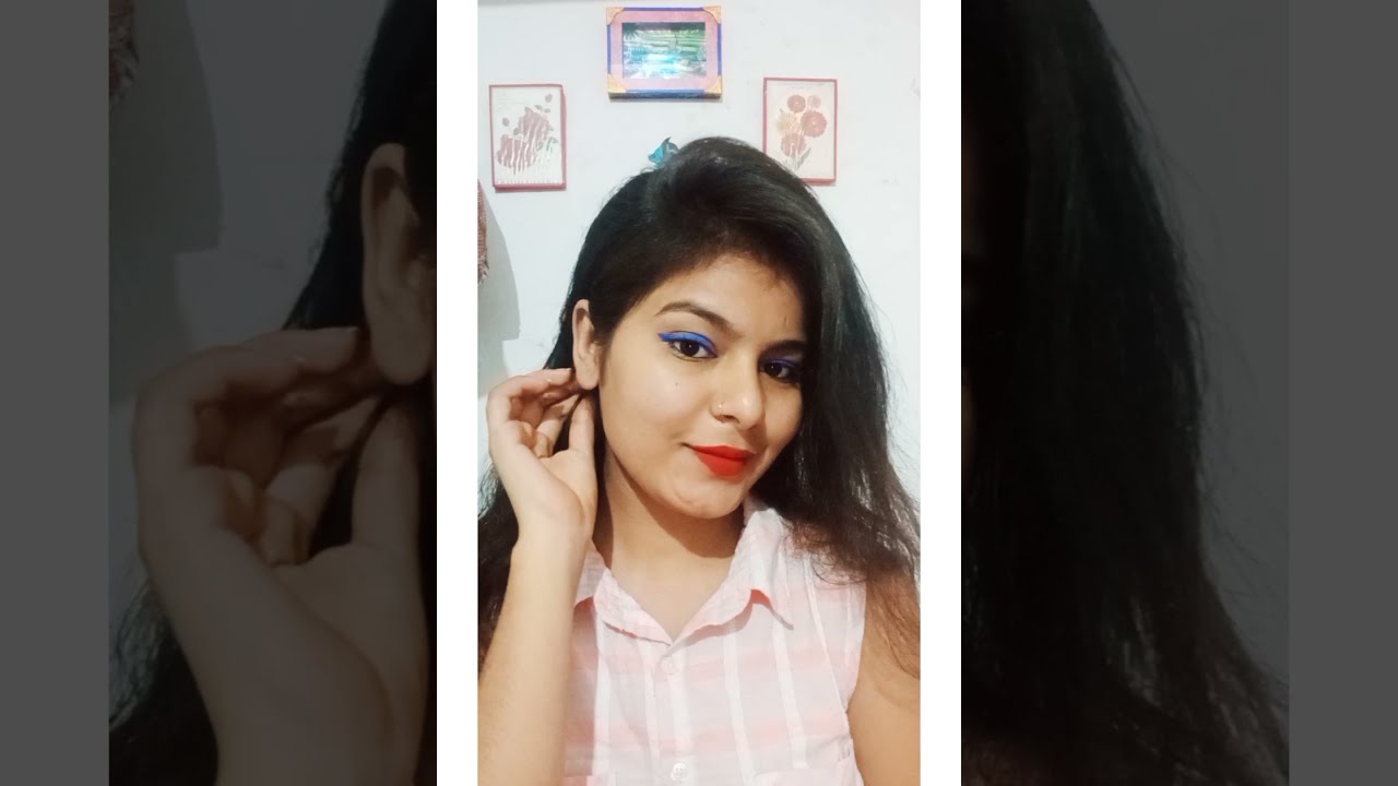 Electric blue eyeliner// touch up with 4 product 