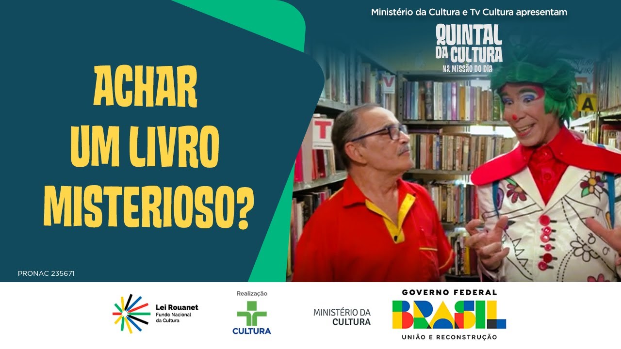 QUINTAL DA CULTURA NA MISSÃO DO DIA | ACHAR UM LIVRO MISTERIOSO?