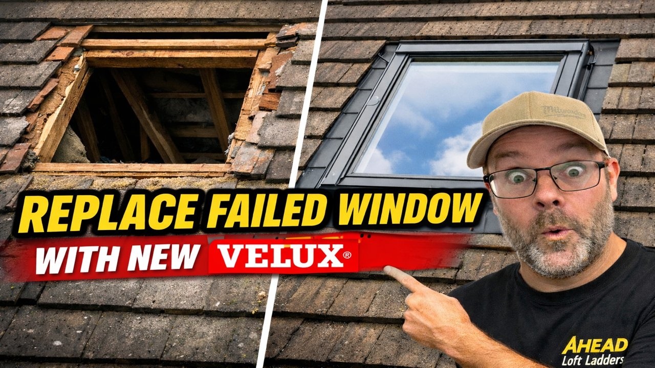 Replacing a old failed leaking window with a new Velux window#velux #windows #diy #loft