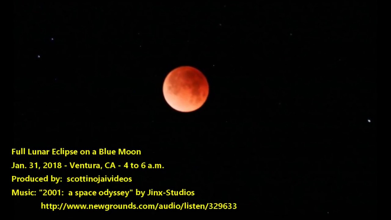 Full Eclipse of a Blue Moon: 1-31-2018 - YouTube