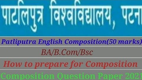 ppu english composition 50 marks || ba/bsc/bcom part-2 || bcom english composition question paper