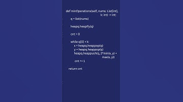 Leetcode Daily Challenge  13 Feb25| Minimum operation to exceed thresholdii|Python  #leetcode#python