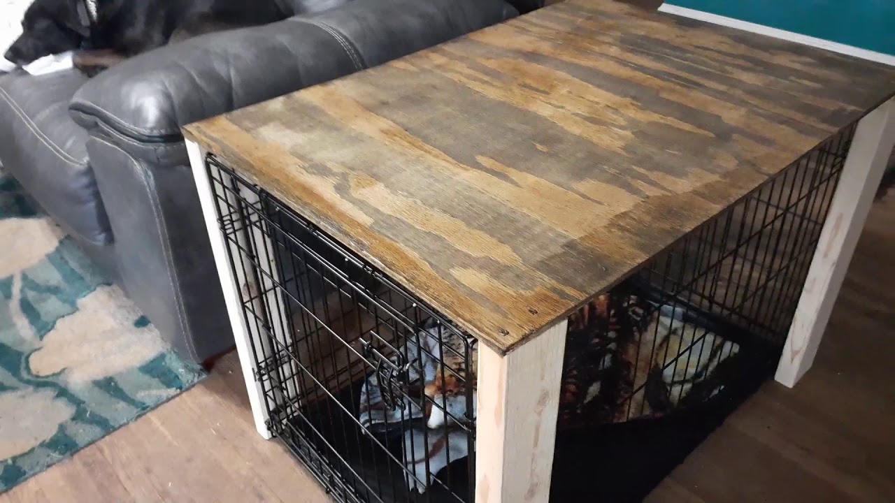 Making endtables to house large dog kennels YouTube