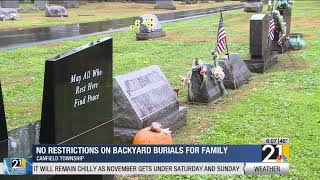 Canfield Township allowing backyard burials for family members