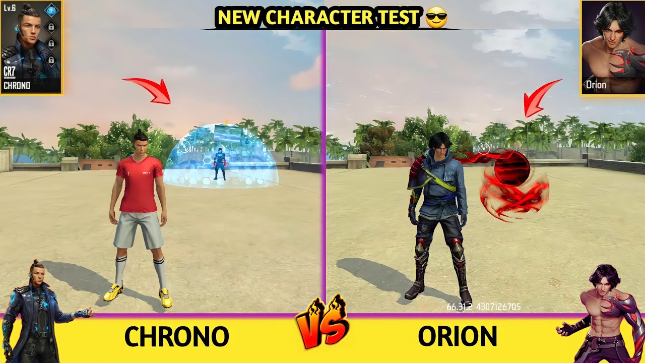 CHRONO VS ORION CHARACTER ABILITY TEST FREE FIRE // FF NEW CARACTER // GARENA FREE FIRE