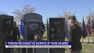 Memorial unveiling honors 9 soldiers killed in helicopter crash