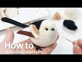 【完全解説】初心者でも作れる?リアルなシマエナガの作り方。/ For beginners, how to make a long tailed tit with wool felt.