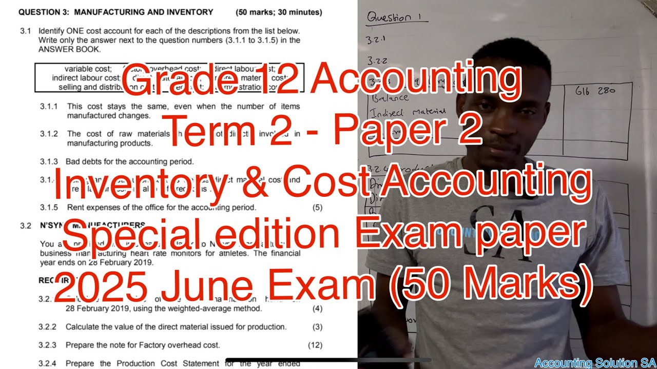 Grade 12 Accounting Term 2 | Inventory Valuation & Cost Accounting ...