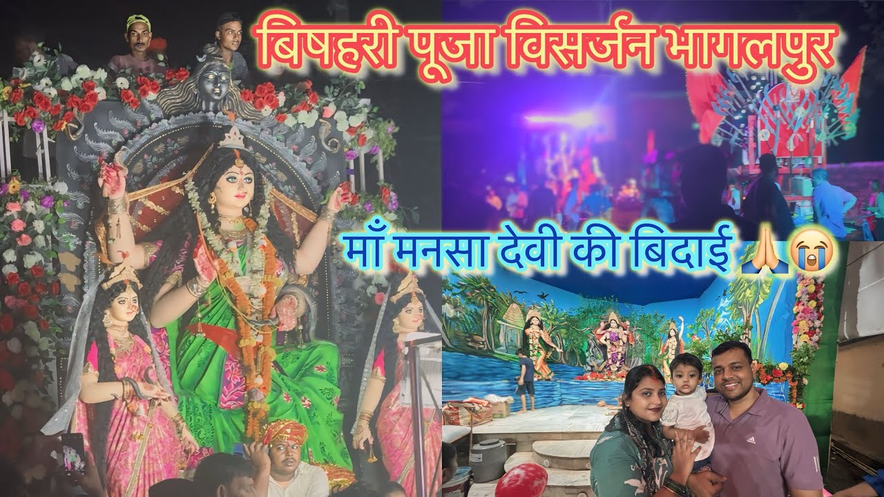 विषहरी पूजा विसर्जन भागलपुर | Bishahri Puja Visarjan Bhagalpur | चंपानगर विषहरी पूजा विसर्जन | #volg