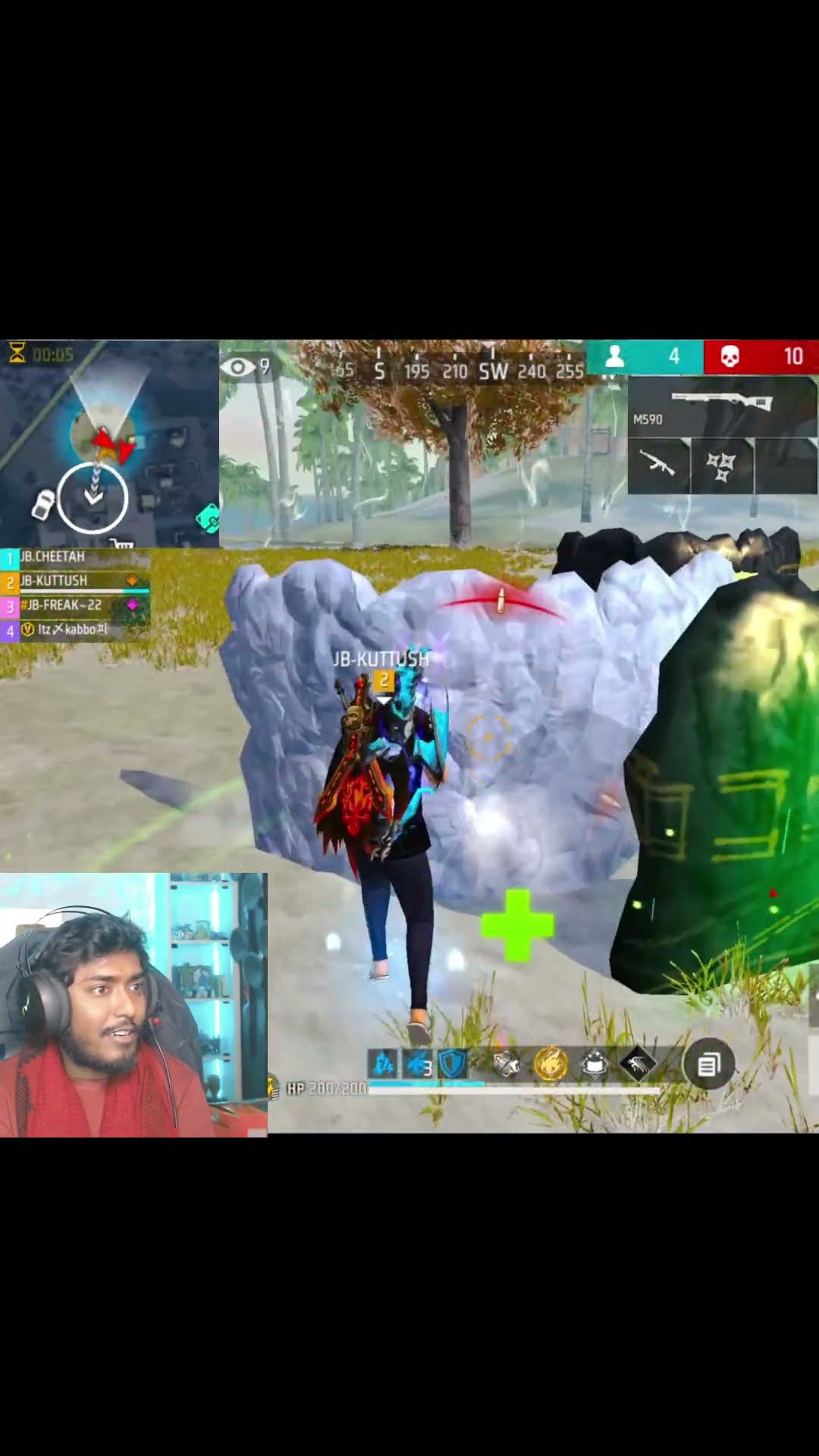 OMV ?? V ব্যাজ ইউটিউবার VS টুর্নামেন্ট প্লেয়ার JB Kuttus 1 VS 4 ? #FFBDRoadToGlory