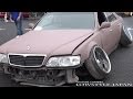【衝撃】タイヤが ありえない角度に・・・!! Y33シーマ- StanceNation - スタンスネーション 2015 【搬入動画】
