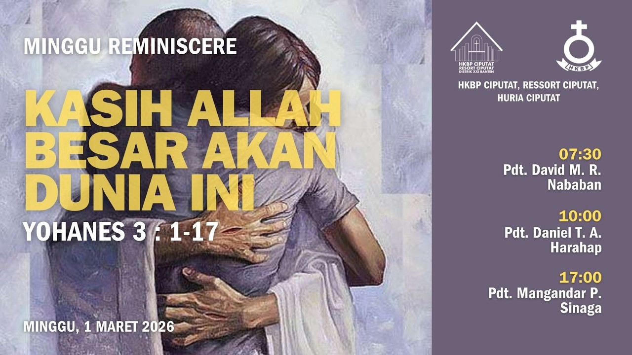 KHOTBAH IBADAH PAGI MINGGU REMINISCERE 1 MARET 2026