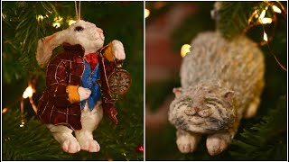 DIY Alice in Wonderland cotton ornaments/ The Cheshire cat and the White Rabbit