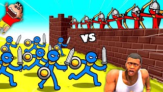 NOOB vs PRO vs HACKER in STICK WAR 3 with SHINCHAN and CHOP