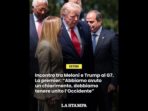 Video G7, incontro MELONI-TRUMP: Abbiamo avuto un chiarimento