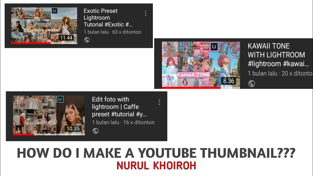 Cara edit thumbnail youtube #tutorial #thumbnail 