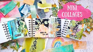 Mixed Media Art Journal Collages from Paper Scraps  use your Collage Fodder