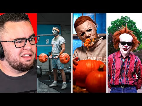 Reacting to FUNNY HALLOWEEN Tik Toks! (Michael Myers)