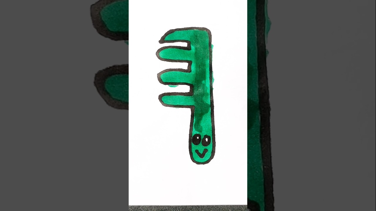 Easy Drawing ✨ How to draw comb - Creative DIY Drawing Ideas 🎉✏️