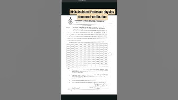 HPSC Assistant Professor physics document verification #hpsc #shorts #learnhistorywithneha
