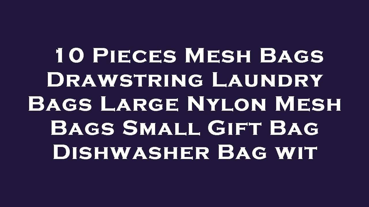 10 Pieces Mesh Bags Drawstring Laundry Bags Large Nylon Mesh Bags Small