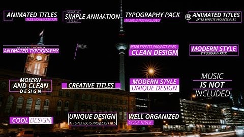 Animated Titles After Effects Templates