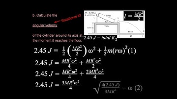 AP Physics C Mechanics 2017 FRQ #3, Conservation of Energy  & Rotation