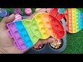 Satisfying Video DIY How To Make Rainbow Square Shapes Full With Glitter Slime Colorful Sprunki ASMR