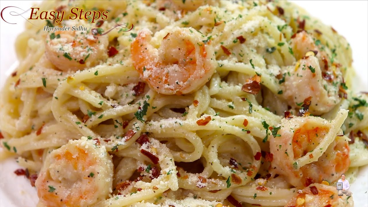 How To Make Alfredo Shrimp Spaghetti YouTube