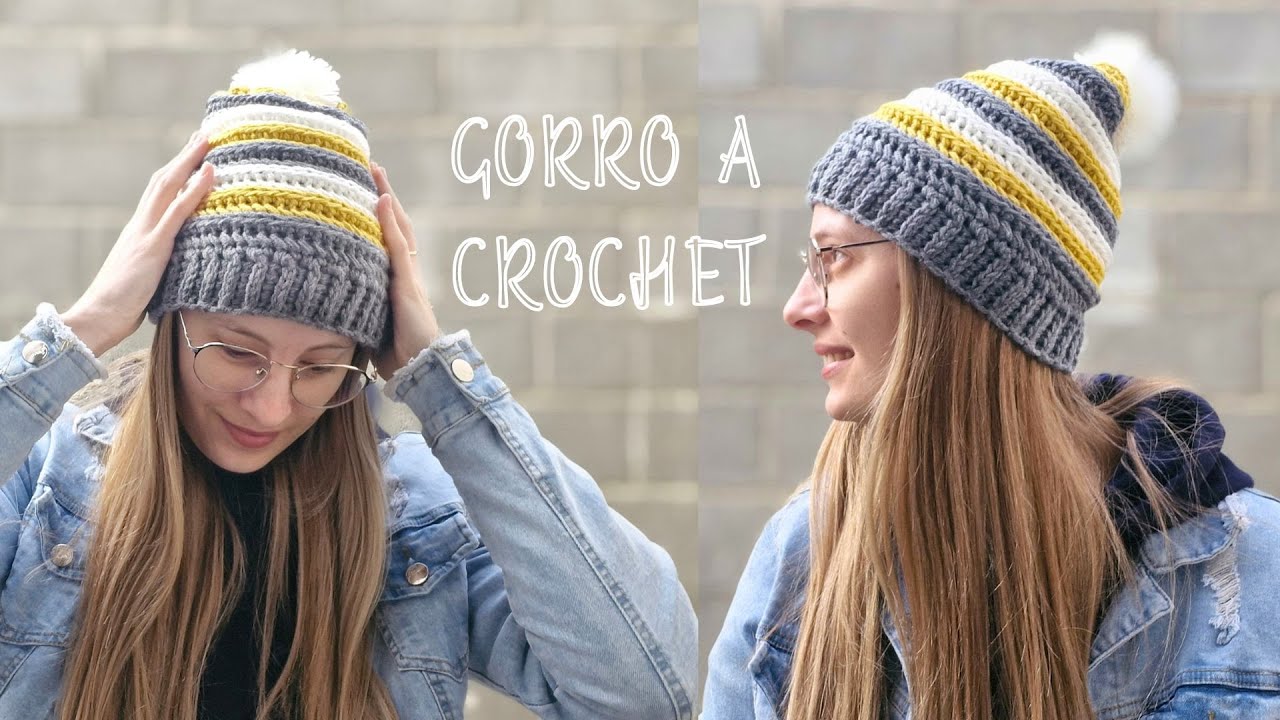 Aprendé a TEJER UN GORRO A CROCHET PASO A PASO, FÁCIL Y RÁPIDO ...