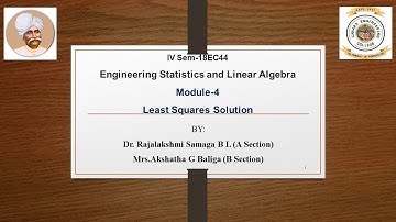 VTU ESLA 18EC44 M4 L11 Least Squares solution