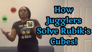 How jugglers SOLVE A RUBIK'S CUBE while juggling | Juggling demonstration video