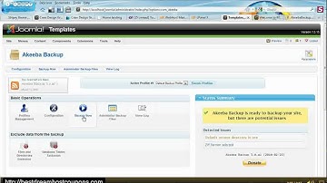 How to backup and restore your Joomla site using Akeeba Backup 1/3