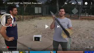 100 Pound Giant Dart Vs Fridge