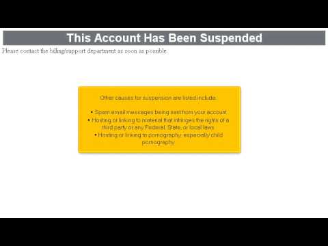 Hostsary.com Video Tutorial - In general, What can get my account suspended?
