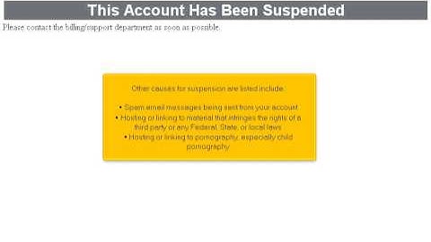 Hostsary.com Video Tutorial - In general, What can get my account suspended?