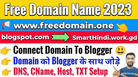 Freedomain.One Domain Connect To Blogger | How To Add Custom Domain On Blogger | Free Domain Name 🔥