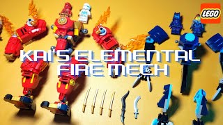 LEGO NINJAGO | Kai's Elemental Fire Mech | 71808 | 2024 | Dragons rising | Speed Build ASMR