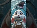 Bibi Entered the Upside Down Ocean 🌌🐋 #shorts #3danimation #cutebunny