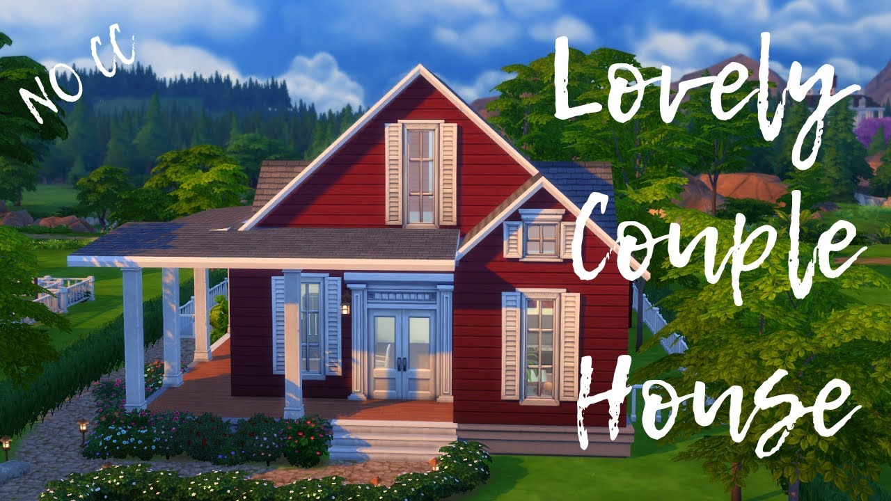 💕LOVELY COUPLE HOUSE 🏳️‍🌈 SIMS 4: SPEED BUILD (NO CC)