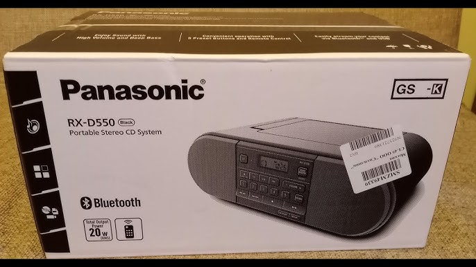 Panasonic RXD550 - Radio portable, lecteur CD, Bluetooth et connextion —