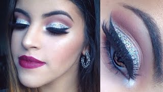 New Years Glam Makeup Tutorial | Glitter Cut Crease | Collab w/ Samantha March!