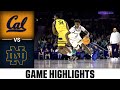 Cal vs. Notre Dame Game Highlights | 2024-25 ACC Men's Basketball