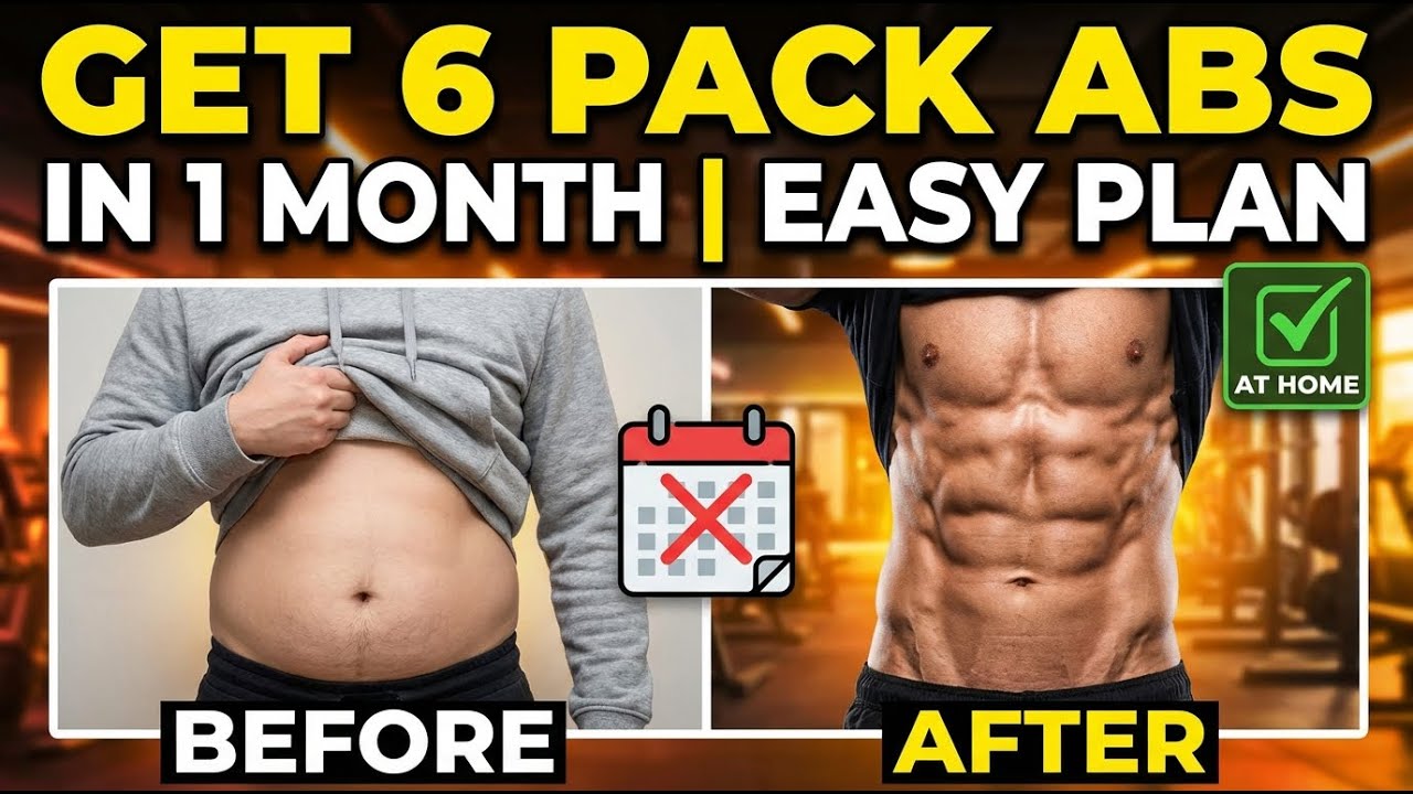 How to Get 6 Pack Abs in 1 Month | easy Plan - YouTube