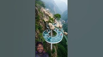 Massive Rockfall Obliterates Winding Scenic Glass Bridge on Cliffside!#landslide#glassbridge